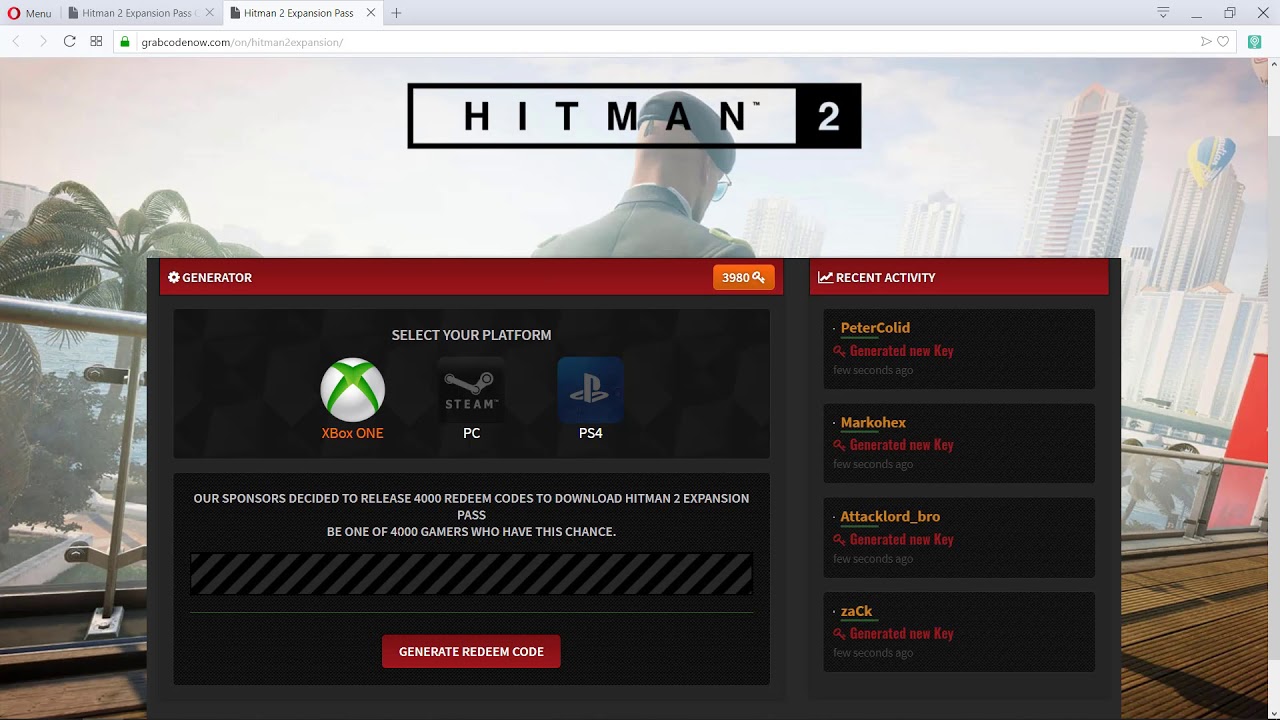 Hitman Xbox One Download Code Free